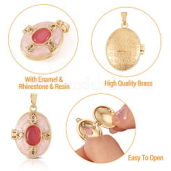 1 pendentif médaillon en laiton émaillé&nbsp;FIND-TA0010-71B
