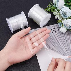 2 rouleau de sangles transparentes en polyuréthane de 2 styles&nbsp;DIY-NB0006-71