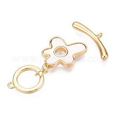 Knebelverschlüsse aus Messing und Muscheln&nbsp;LS-KK-N254-159G