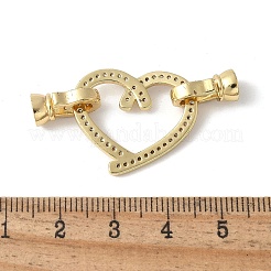 Messing Micro Pave klare Zirkonia Falte über Verschlüsse&nbsp;KK-M320-12G