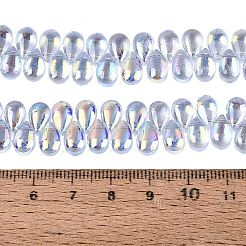 Galvanisieren transparente Glasperlen Stränge&nbsp;EGLA-N057-01A-01