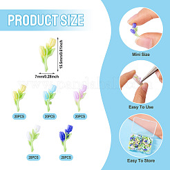 100 Stück 5 Farben leuchtende & zweifarbige Resin Decoden Cabochons&nbsp;RESI-TA0003-90