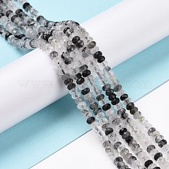 Natur schwarz Rutilquarz Perlen Stränge&nbsp;G-H278-04