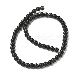 Natürliche Eis Obsidian Perlen Stränge&nbsp;G-P590-A01-6mm-03