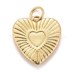 Placage en rack véritables pendentifs en laiton plaqué 18k or véritable&nbsp;KK-E260-01G-W