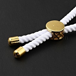 Bracelets coulissants en corde milan torsadée à moitié finis&nbsp;FIND-G032-01G-20