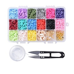 15 Farben handgemachte Fimo Perlen&nbsp;DIY-JP0005-47-6mm