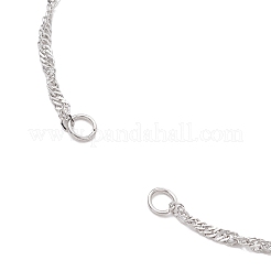 2 Stück 2 Farben 304 Edelstahl Singapur Kette Armbandherstellung&nbsp;AJEW-JB01345