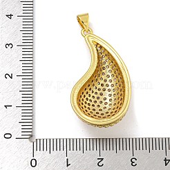 Estante de placas micro latón allanan colgantes de circonio cúbico&nbsp;KK-I718-13G