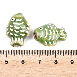 Abalorios de porcelana hechas a mano&nbsp;PORC-K010-08-M