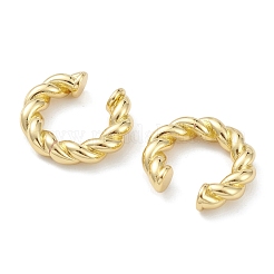 Twist-Ring-Rack-Beschichtung Messing-Manschettenohrringe für Damen und Herren&nbsp;EJEW-K245-10G