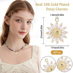 8pcs pendentifs en laiton micro pavé de zircone cubique&nbsp;KK-BBC0002-99