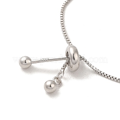 Rhodinierte Schieberarmbänder aus 925 Sterlingsilber&nbsp;BJEW-P303-01P
