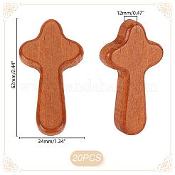 20 Stück Holzkreuz-Wandornamente&nbsp;AJEW-GA0007-36