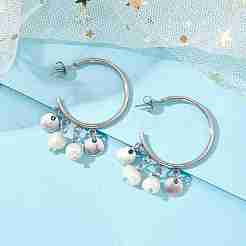 Boucles d'oreilles demi-créoles en acier inoxydable 304&nbsp;EJEW-JE05590-02