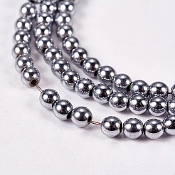 Chapelets de perles en hématite synthétique sans magnétiques&nbsp;G-J169A-3mm-02