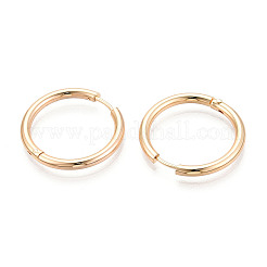 Boucles d'oreilles créoles en acier inoxydable 304&nbsp;EJEW-T048-24E-G