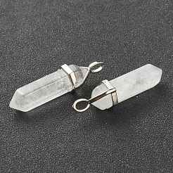 Natürliche Quarzkristall spitze Anhänger&nbsp;G-M378-01P-A31