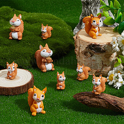 30 Stück 3 Stile PVC-Kunststoff-Eichhörnchen-Miniatur-Ornamente&nbsp;DJEW-SP0001-26