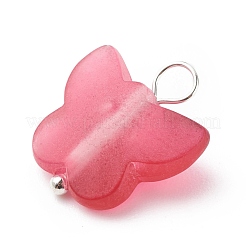Pendenti in acrilico trasparente verniciato a spruzzo bicolore smerigliato&nbsp;PALLOY-JF01810-01