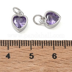 Charms in ottone zirconi a pavé di ottone&nbsp;CU-CBABEB3-02P