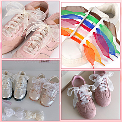 14 Paar Organza-Schnürsenkel in 14 Farben&nbsp;AJEW-SP0003-96