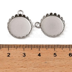 Pendentifs cabochons en acier inoxydable 304&nbsp;STAS-NH0003-03P-01