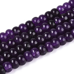 Teñidos naturales blancas abalorios de jade hebras&nbsp;X-G-T139-59A-03