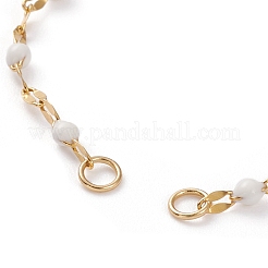 Bracciale a catena con maglie in acciaio inossidabile 304 placcato sotto vuoto in PVD&nbsp;AJEW-JB00870-03