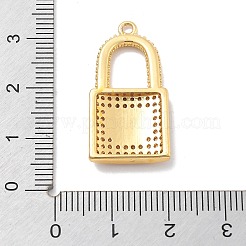 Pendentifs avec zircon cubiques à micro-pavés en laiton&nbsp;KK-M305-18G