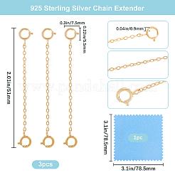 3 prolunga per catena in argento sterling&nbsp;STER-BBC0006-76G