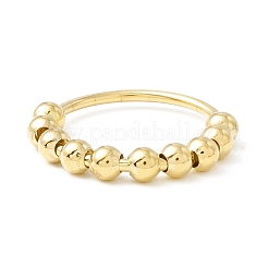 Anello girevole in ottone con perline&nbsp;RJEW-H102-01G