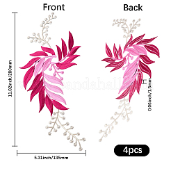 Fadenstickerei Blumenstoff Patches&nbsp;PATC-WH20010-02C