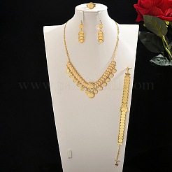 Lussuosi braccialetti e orecchini e collane e anelli in ottone in stile mediorientale per feste femminili&nbsp;LF7788
