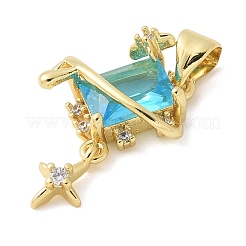 Colgante micropavé cubic zirconia de latón&nbsp;KK-K298-56G