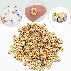 300 stücke 10 farben messing strass abstandshalter perlen&nbsp;RB-SP001-07B