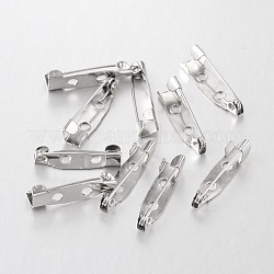 Accessori di spilla di ferro, indietro pin bar, colore platino, 20 mm di lunghezza, 5 mm di larghezza, 5 mm di spessore