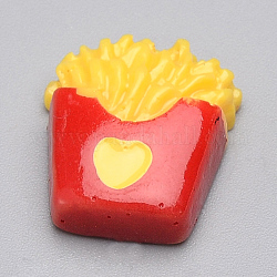 Resin Decoden Cabochons, French Fries, Red, 16x13x5.5mm