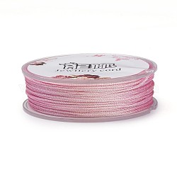 Hilo metálico de poliéster, rosa perla, 1mm, alrededor de 32.8 yarda (30 m) / rollo