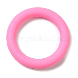 Silikonperlen, Ring, Perle rosa, 65x10 mm, Bohrung: 3 mm