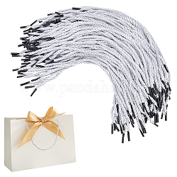 Pandahall 120 stücke tasche schnüre seil, 14-Zoll-Twisted Rope Trim Thread Geschenkbox Taschengriff Handtaschenseil mit schwarzem Kunststoff-Schnurende für die Herstellung von DIY-Geschenkbox-Verpackungsbeuteln, 4.5 mm dick