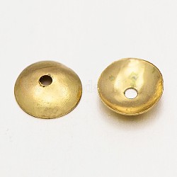 Brass Bead Cap, Light Gold, 5x1.5mm, Hole: 1mm