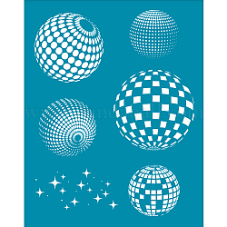 OLYCRAFT 4x5 Inch Silk Screen for Polymer Clay Disco Ball Clay Stencils Reusable Star Stencil Silk Screen Printing Stencils Non-Adhesive Mesh Transfer for Polymer Clay Earrings Jewelry Making
