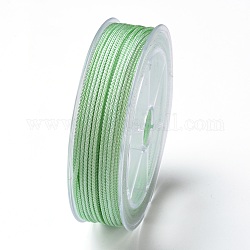 Geflochtenen Nylonfäden, Mambo-Thread, für Schmuck machen, hellgrün, 1.5 mm, ca. 19.68 Yard (18m)/Rolle
