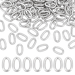 PH PandaHall 100pcs 17x10mm Oval Jump Rings, 304 Stainless Steel Open Ring Connectors Closed Jump Rings Jewelry Making Jump Rings for Earring Necklace Bracelet DIY Craft Jewelry Making