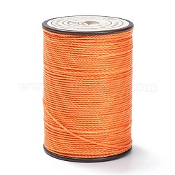 Hilo redondo de hilo de poliéster encerado, cordón de micro macramé, cuerda retorcida, para coser cuero, coral, 0.65mm, alrededor de 87.48 yarda (80 m) / rollo