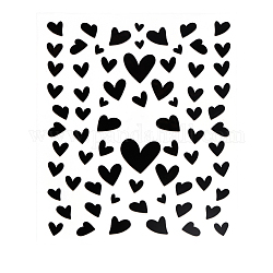 3D Black Transfer Stickers Decals, Self Adhesive, DIY Nail Tips Decorations Tip Slider Accessory, Heart Pattern, 90x77mm