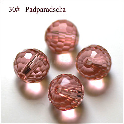 Imitazione branelli di cristallo austriaco, grado aaa, sfaccettato, tondo, salmone chiaro, 6mm, Foro: 0.7~0.9 mm