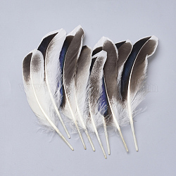 Accessoires de costume en plumes, teinte, blanc, 115~160x20~35mm