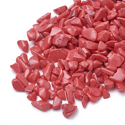 Синтетический драгоценный камень бирюзового, бусины без отверстий , окрашенные, чип, красные, 1~15x1~15x0.5~5 мм, о 450 г / мешок